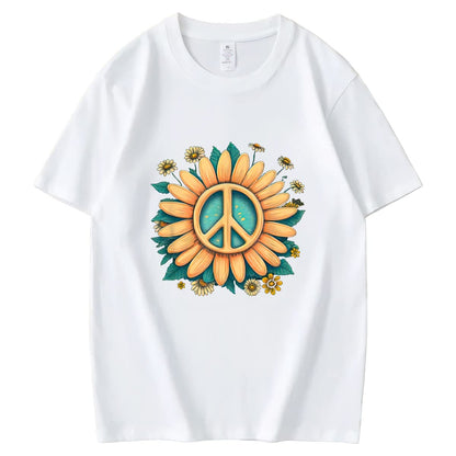dd Some Sunshine to Your Wardrobe with our Sunflower Graphic Tee for Women