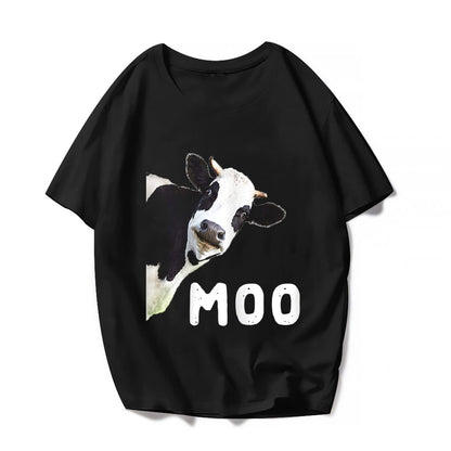 Women's "Just a Girl Who Loves Cow" T-Shirt - Cute Graphics