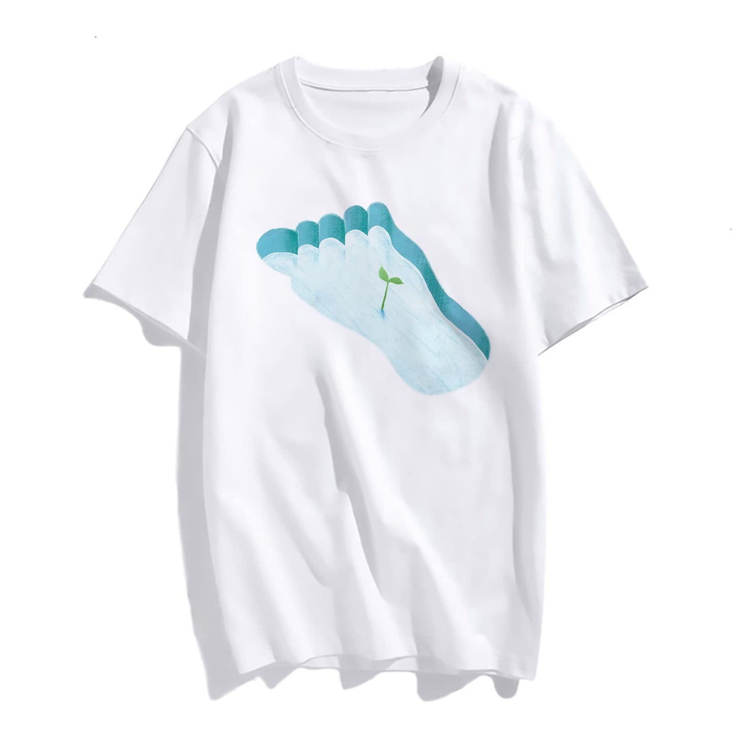 Funny Feet Graphic Tshirts Casual Short Sleeve Tops Women's Teens Girl