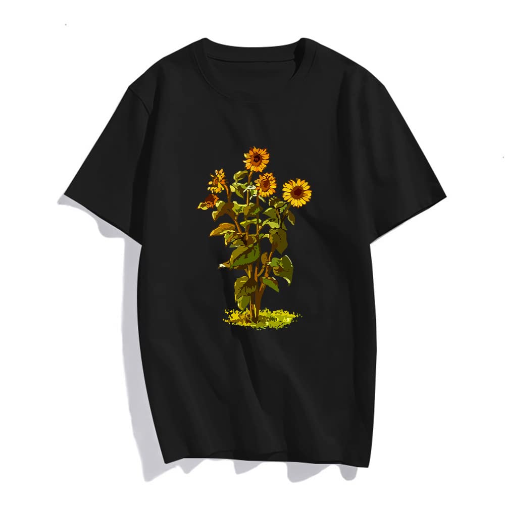 Sunflower T Shirts for Women T-Shirt Cute Graphic Tops Tshirt Womens