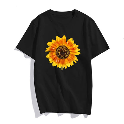 Sunflower T Shirts for Women T-Shirt Cute Graphic Tops Tshirt Womens