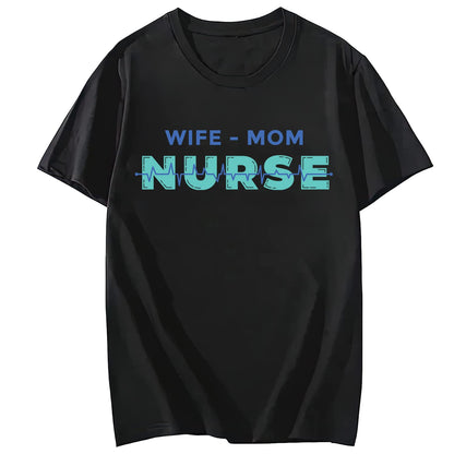 Sexy Nurse Pattern Casual Short Sleeve Gift T-Shirt for Women