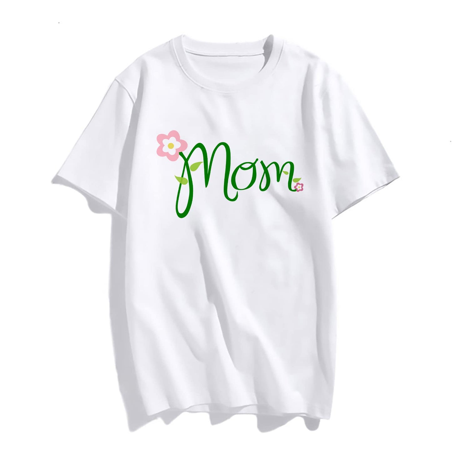 Mom T-Shirt Women's Round Neck Short Sleeve Tops