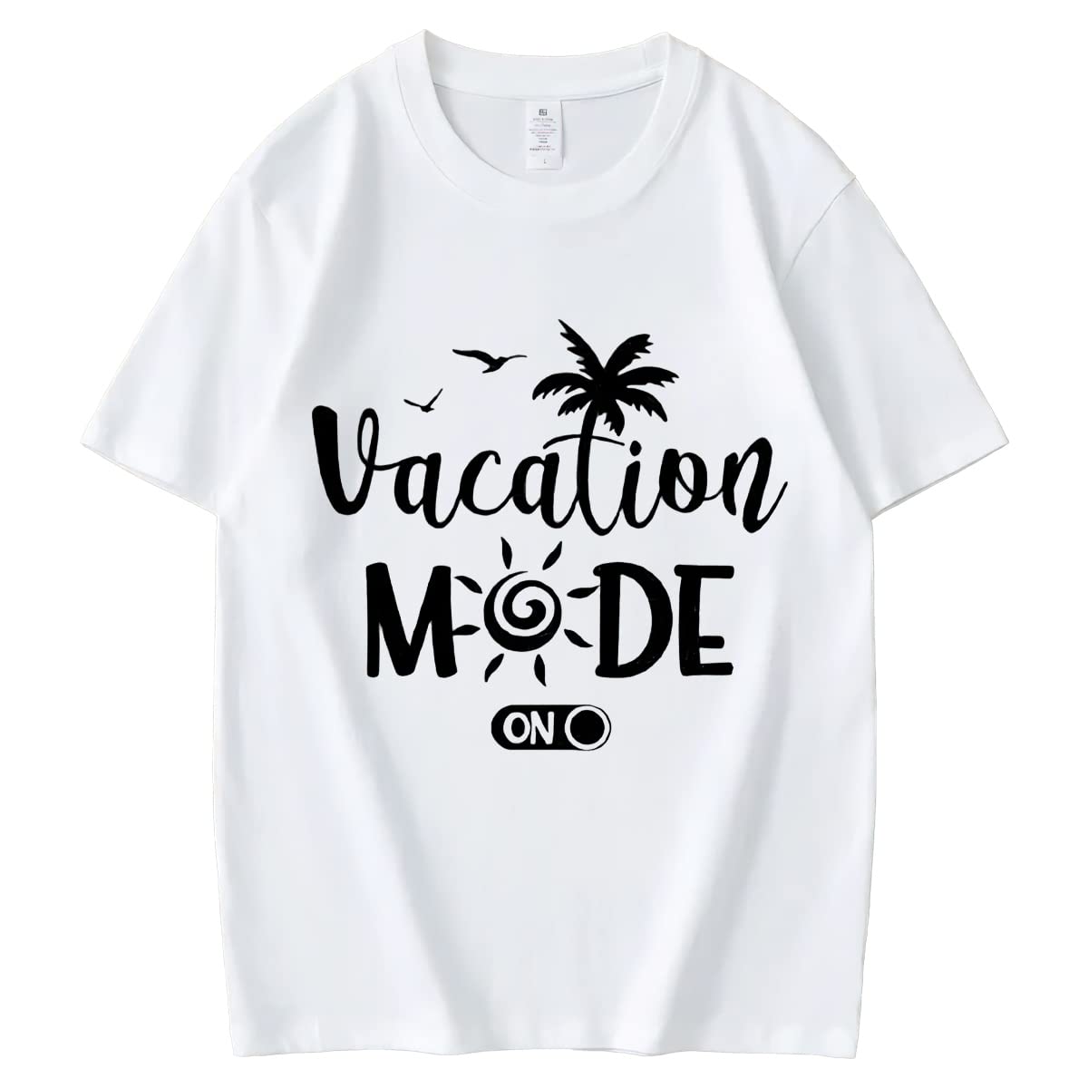 Vacay Graphic T-Shirt for Women Coconut Sunglasses Beach Summer Casual Short-Sleeved Tops