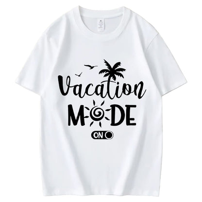 Vacay Graphic T-Shirt for Women Coconut Sunglasses Beach Summer Casual Short-Sleeved Tops
