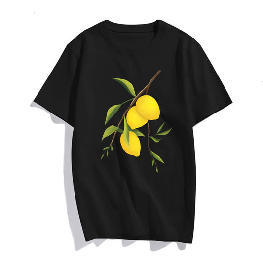 Women Lemon Graphics T-Shirt Fashion Casual Short-Sleeved Tops Teens Girl Clothes