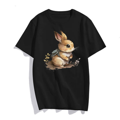 Cute Bunny Tops Women's Short-Sleeved T-Shirt Easter Gifts