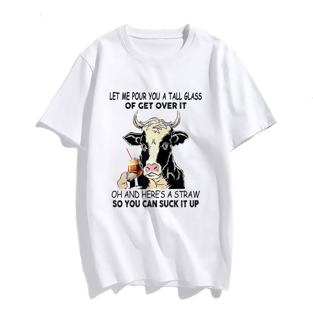 Funny I'm Just A Girl Who Loves Cows Cow Farmer Farm Women T-Shirt Gift