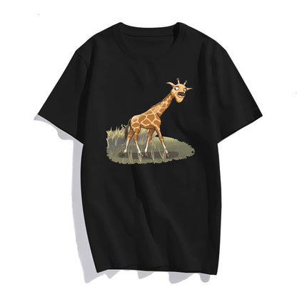 Womens Funny Giraffe Graphic Short Sleeve T Shirts for Women Summer Tops Teen Girl Clothes