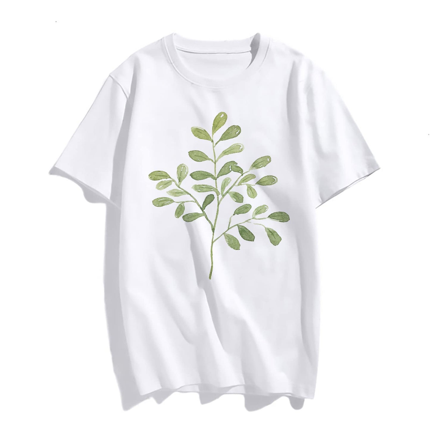 Women Greenery Graphics T-Shirt Fashion Casual Short-Sleeved Tops Teens Girl Clothes