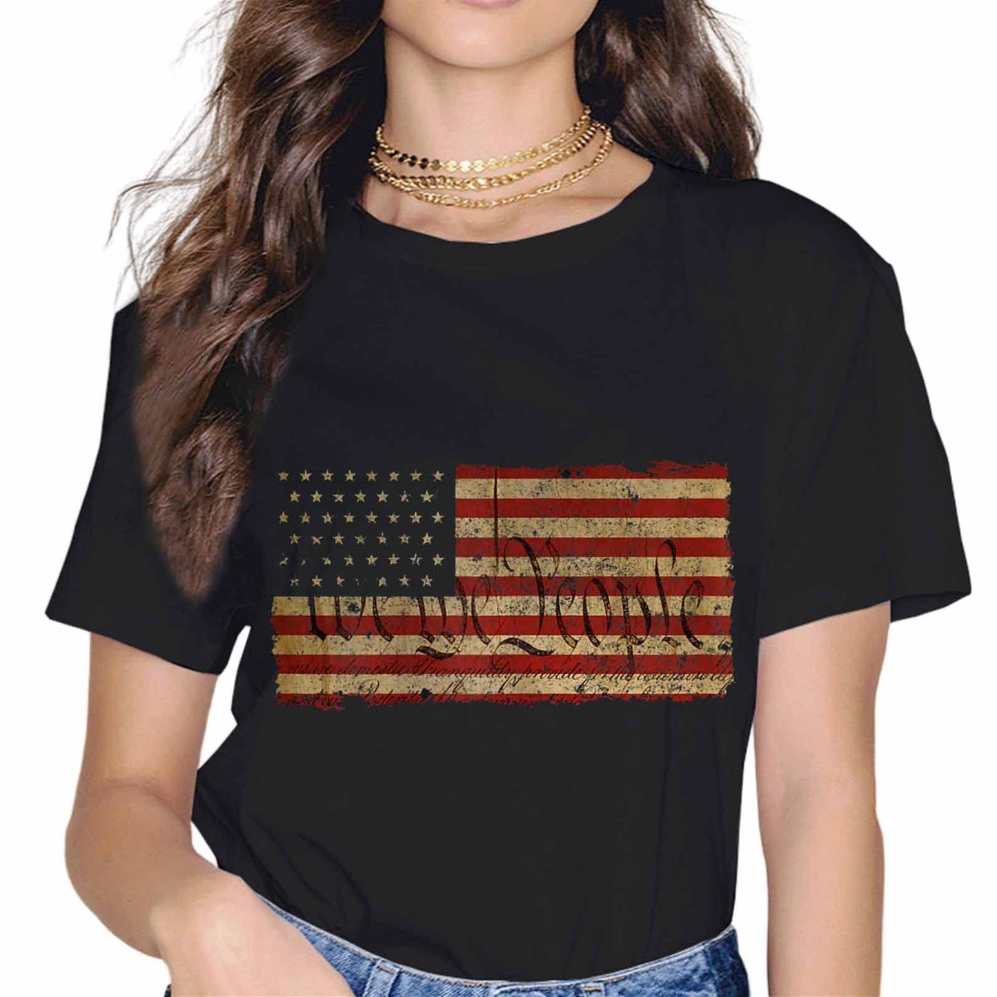 We The People are Pissed Off Vintage US America Flag T-Shirt