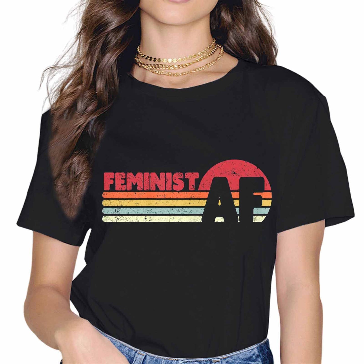 Feminist Retro Vintage 60s 70s Style Women Feminism Gifts T-Shirt