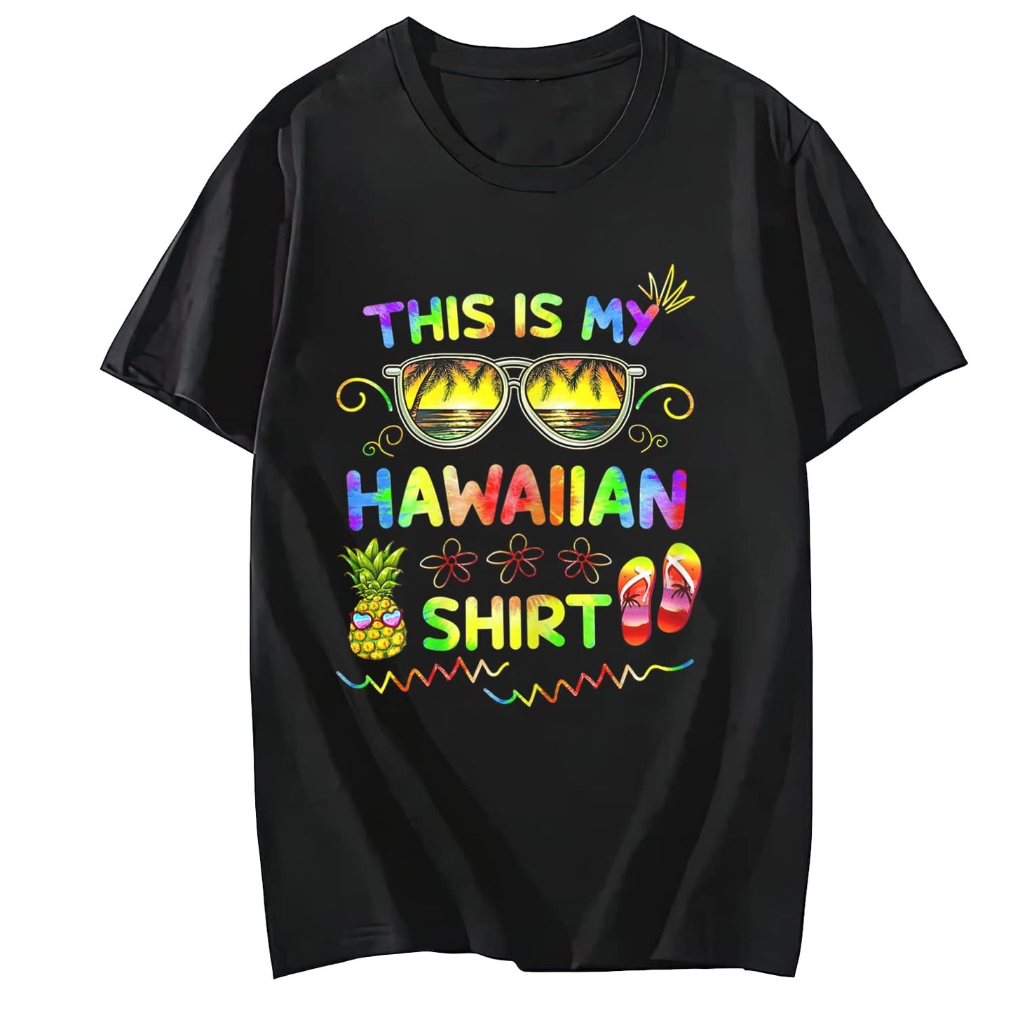 LastFor1 This is My Hawaiian Shirt Women Tropical Luau Costume Party Hawaii T-Shirt