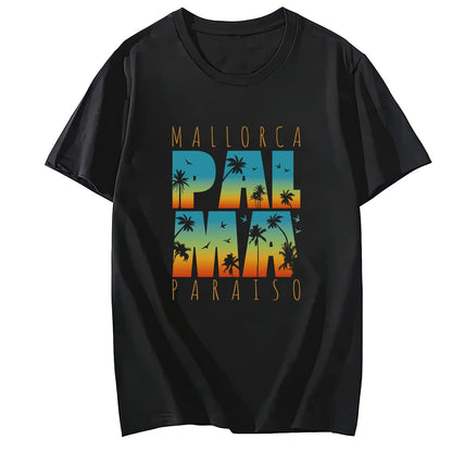 Mallorca Paradise Short Sleeve Comfort Tops T-Shirts for Women