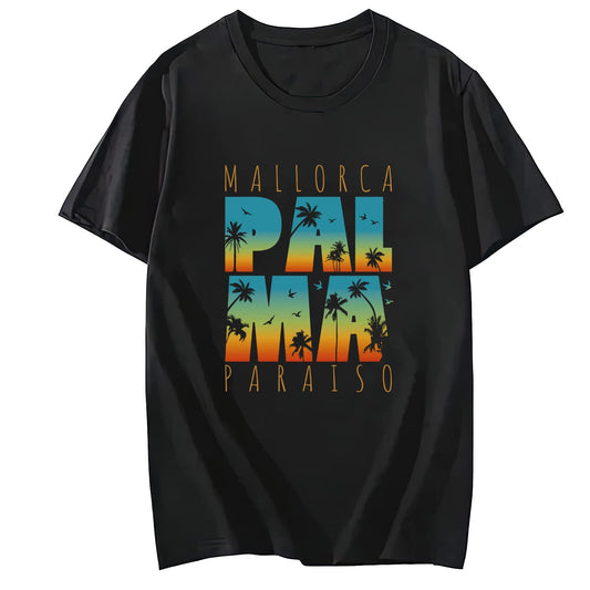 Mallorca Paradise Short Sleeve Comfort Tops T-Shirts for Women