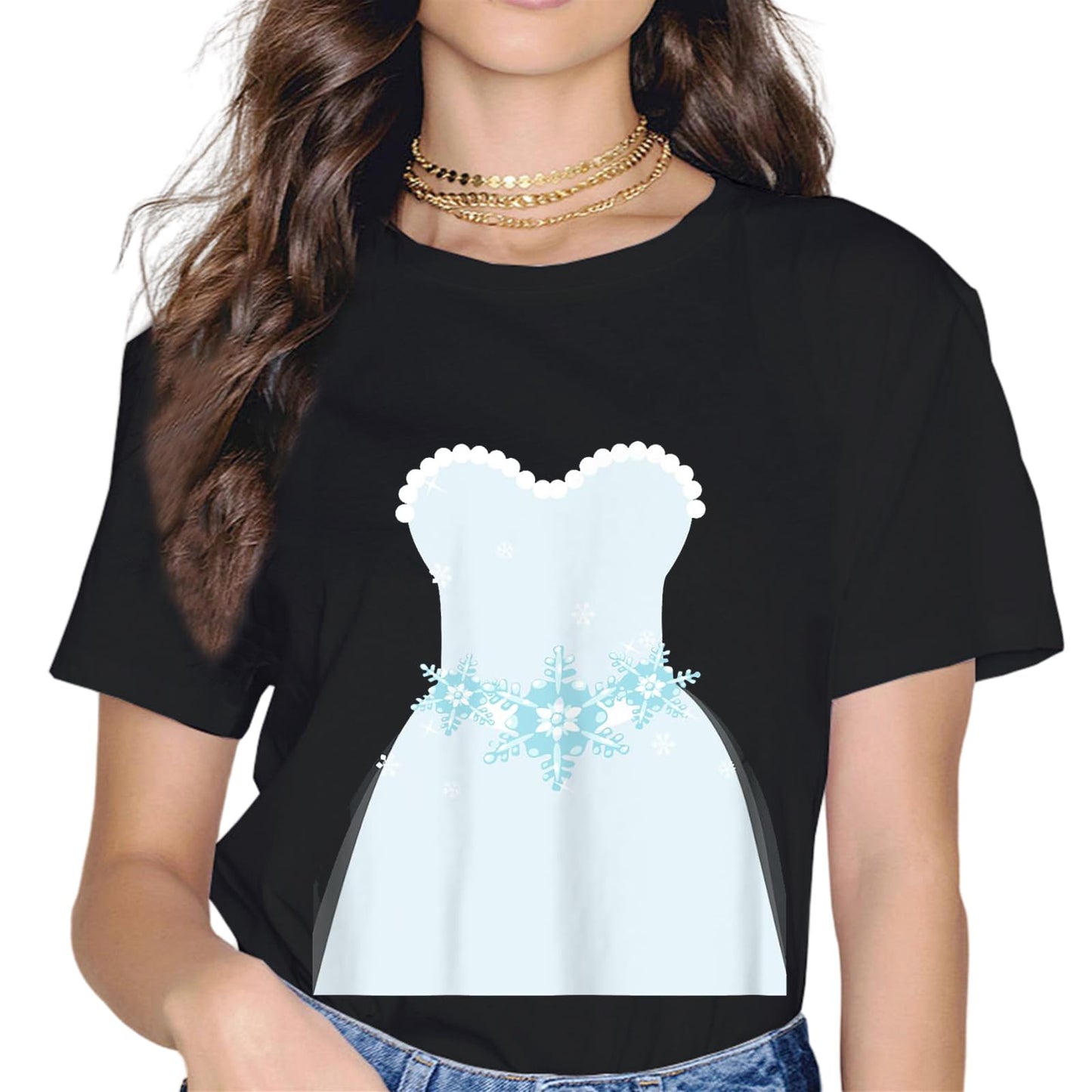 Simple Wedding Dress Gift for Bridal Showers Gift T-Shirt