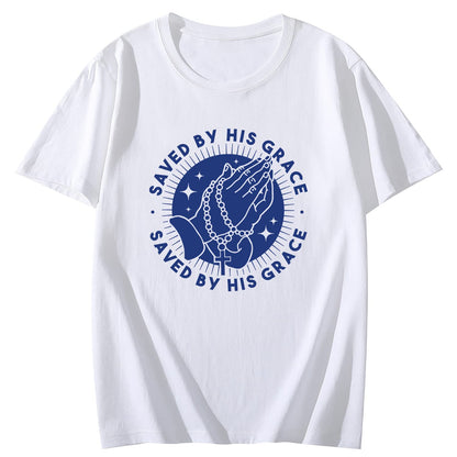 Saved by His Grace Short Sleeve Comfort Tops T-Shirts for Women
