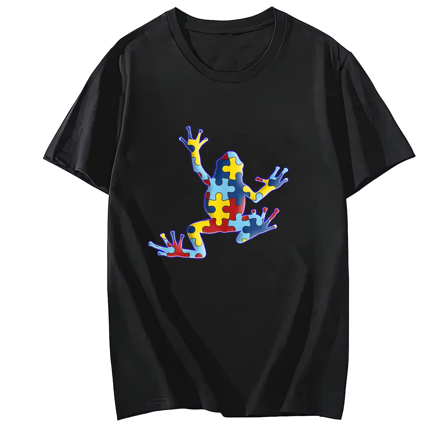 LastFor1 Frog Autism Puzzle Autism Awareness Men Women Kids Cute T-Shirt