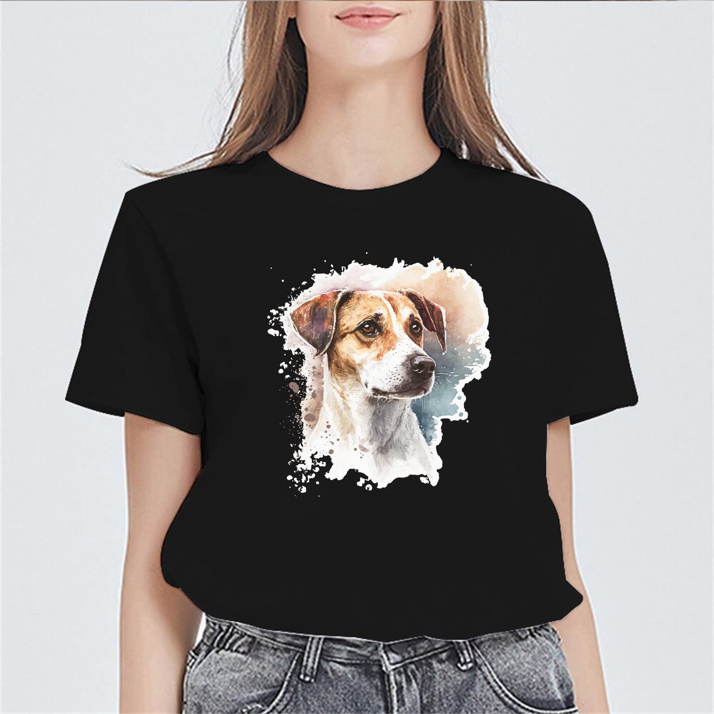 Funny Dog Print Women's Casual T-S