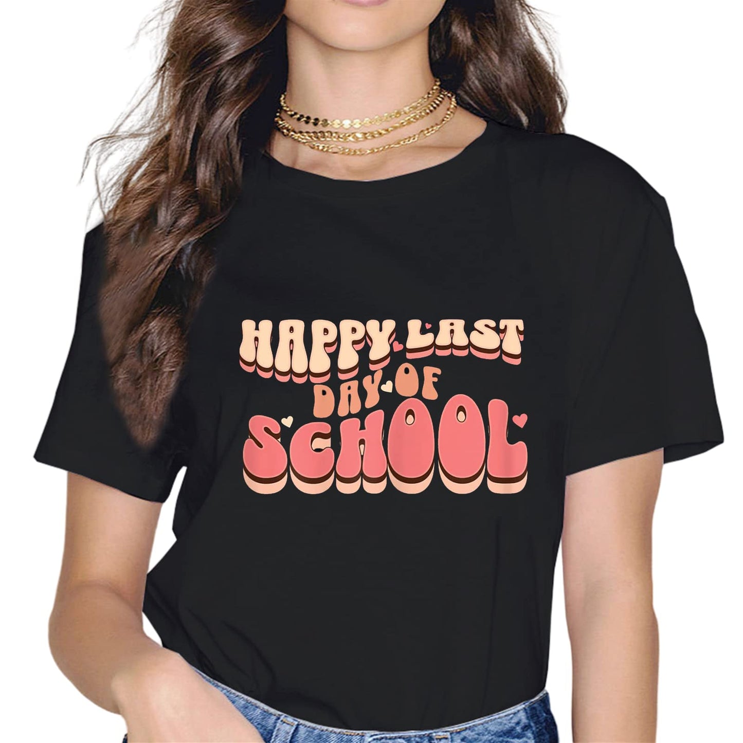 Sassalilly Happy Last Day of School Teacher Student Graduation Summer Gift T-Shirt