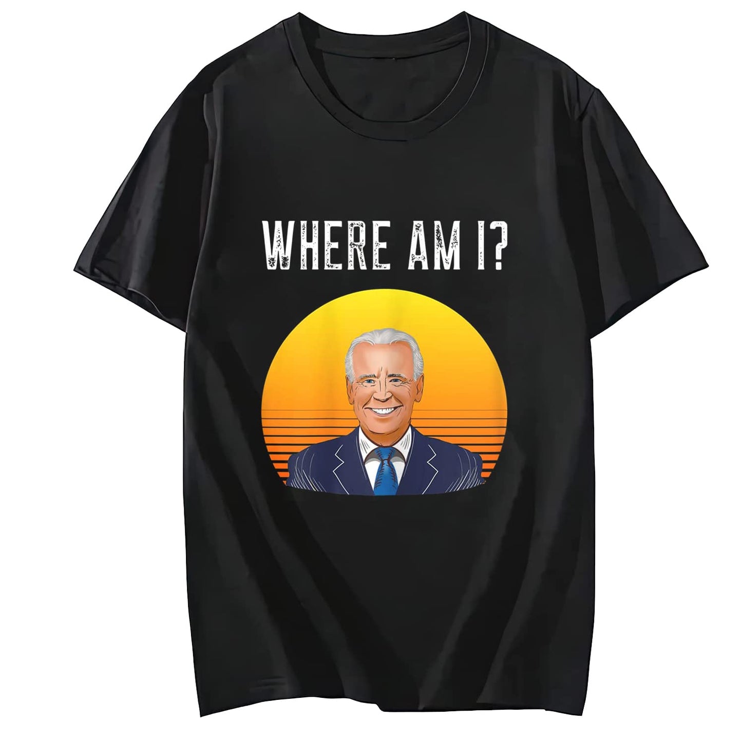 Where Am I? Tshirt Comfortable Round Neck Short Sleeved Top Shirt
