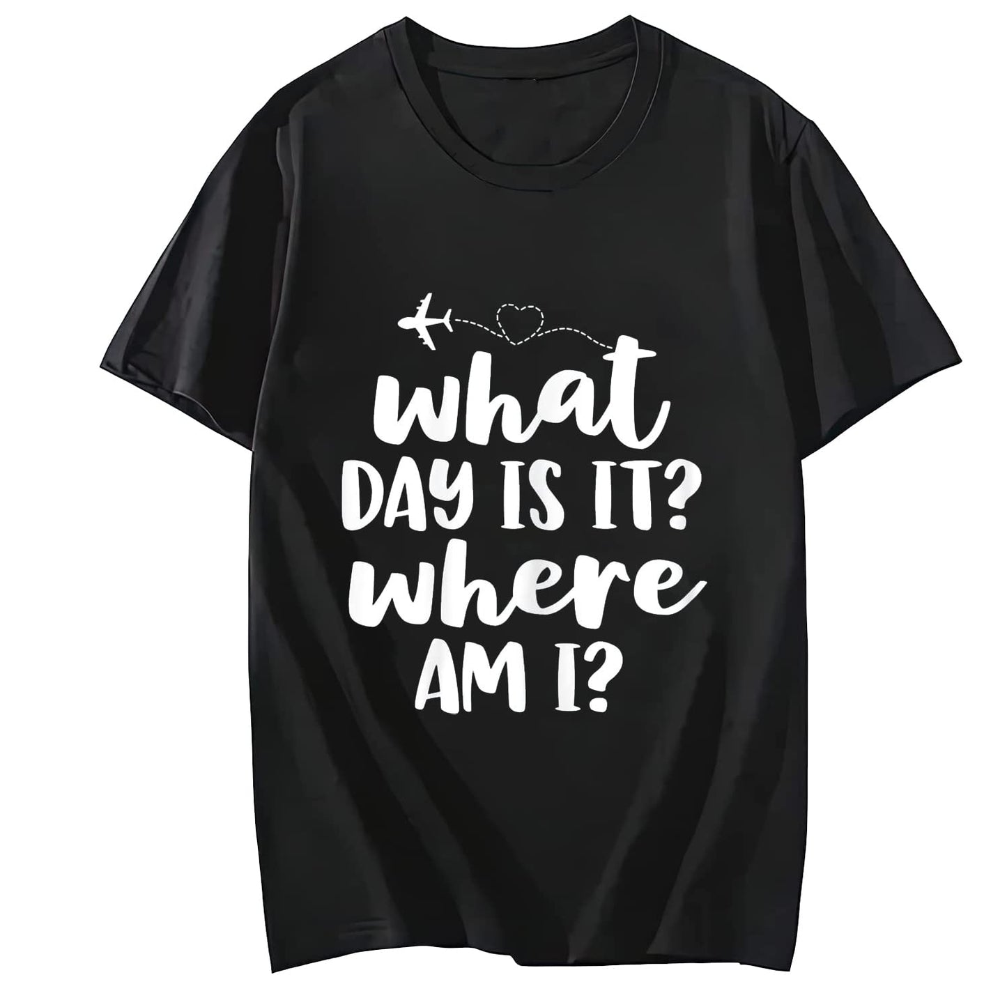 Where Am I? Tshirt Comfortable Round Neck Short Sleeved Top Shirt