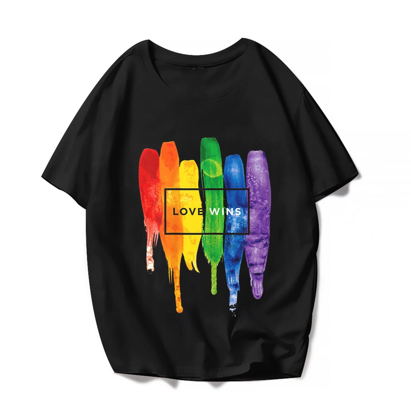 Love Pattern Rainbow T Shirt - LGBTQ Graphics