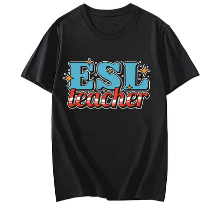 ESL Teacher Short Sleeve Comfort Tops T-Shirts for Women