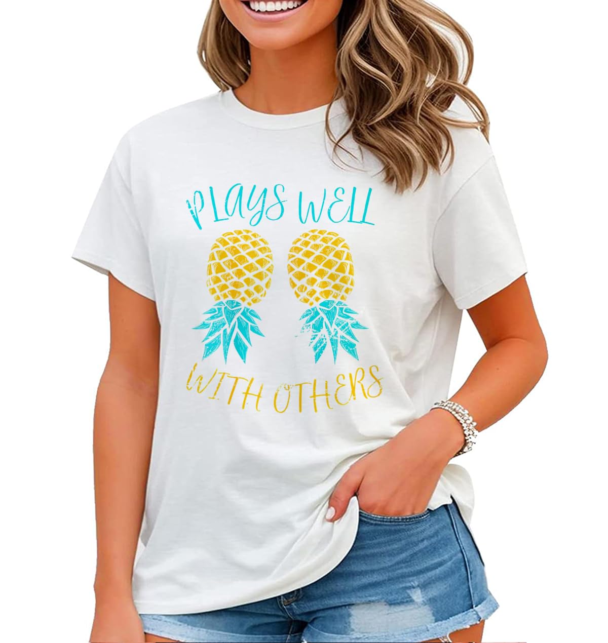 Cool Sunglasses Pineapple Dance Post Women T-Shirt This is My Hawaiian Shirt