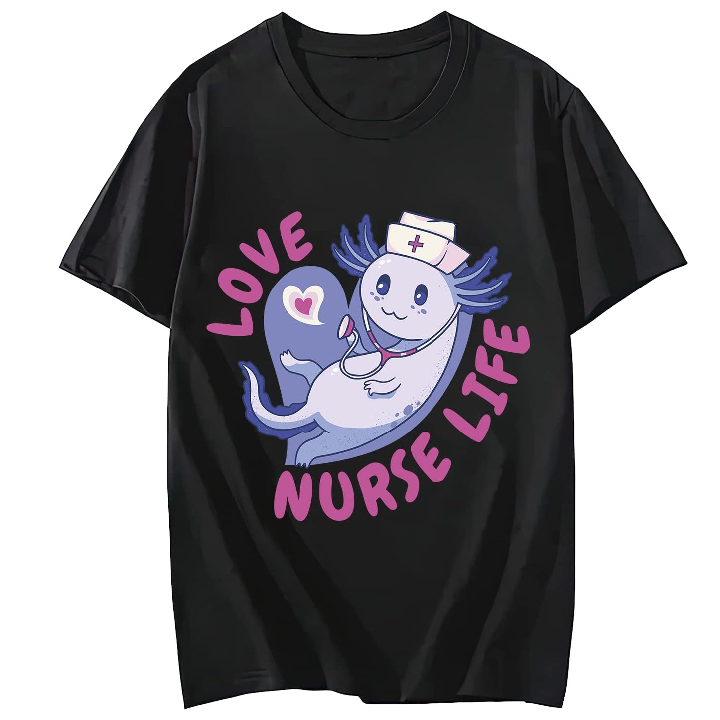 Sexy Nurse Pattern Casual Short Sleeve Gift T-Shirt for Women