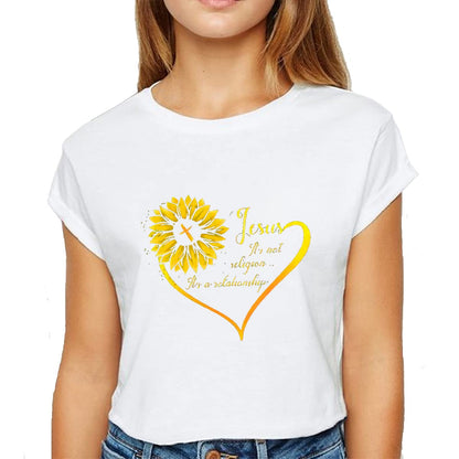 Heart Graphic Love Faith T-Shirt - Embrace Summer Vibes