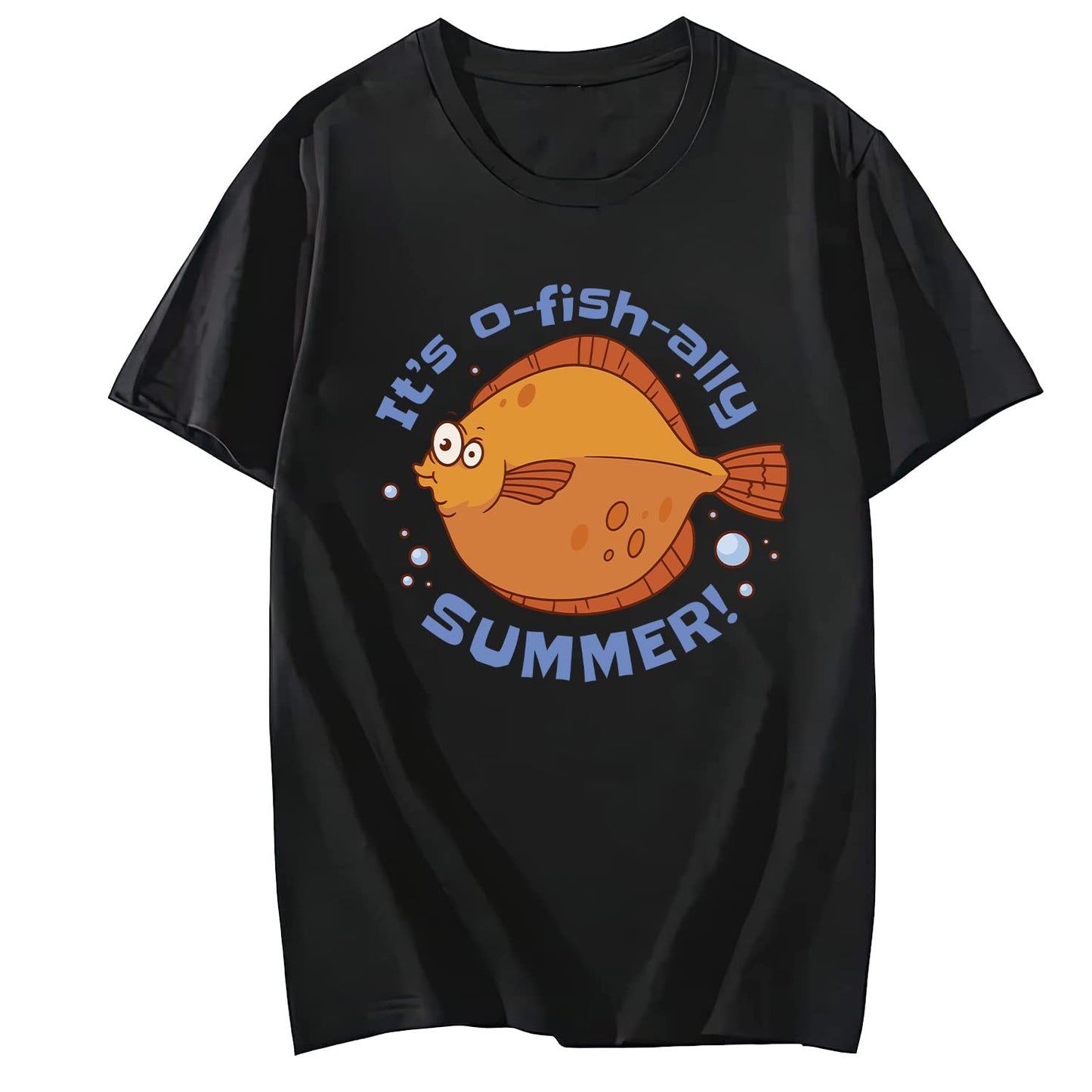 Itso Fish Allly Summer Short Sleeve Comfort Tops T-Shirts for Women