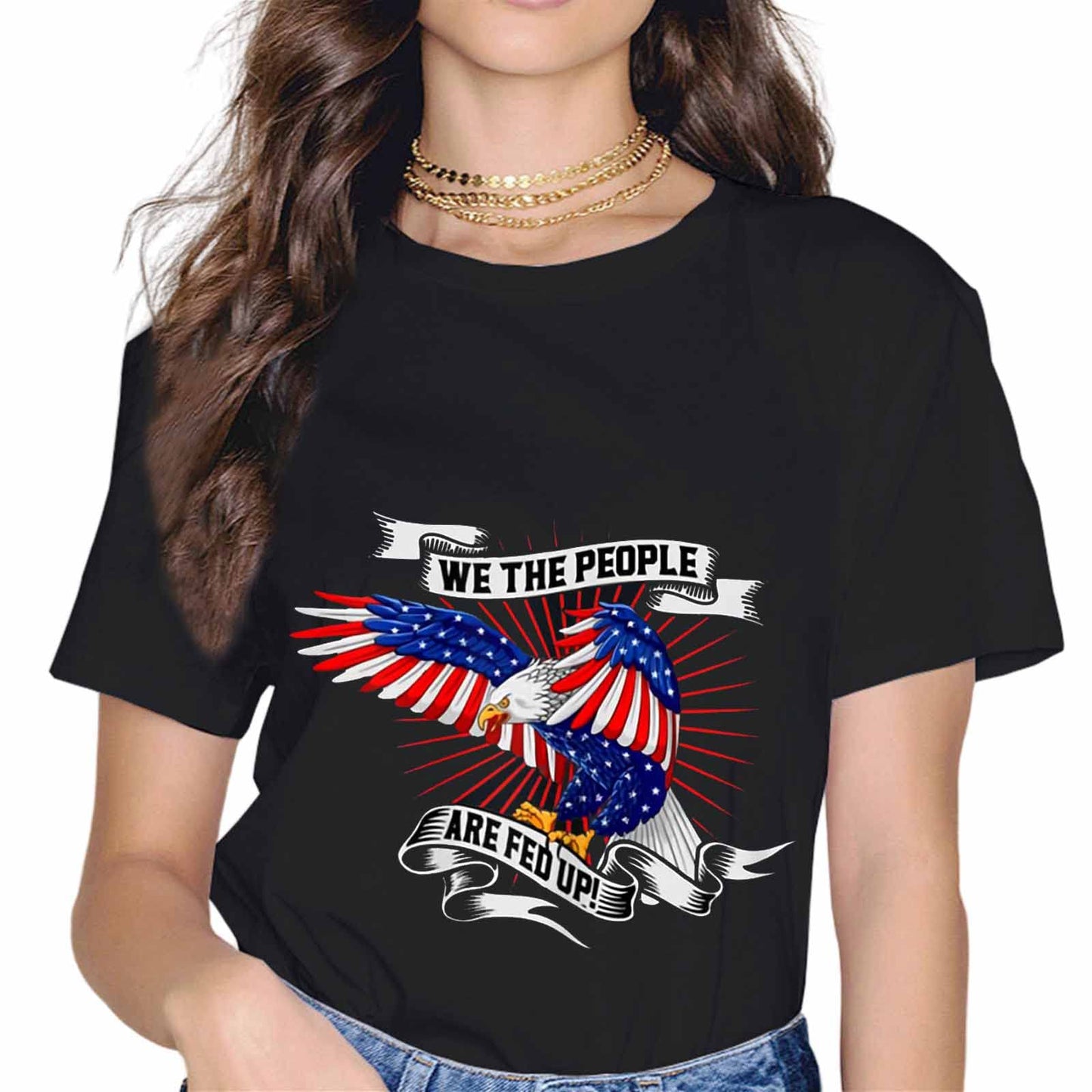 Vintage American Flag Patriotic 1776 We The People USA Gift T-Shirt