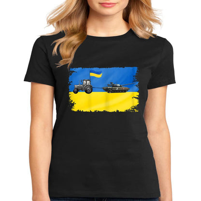 Women's T-Shirt Ukraine Cheer Shirt Concerned Ukrainian American Freedom Short Sleeve Top