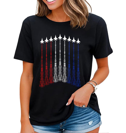 Patriotic American Independence Day Shirts for Women 4th of July USA T-Shirt