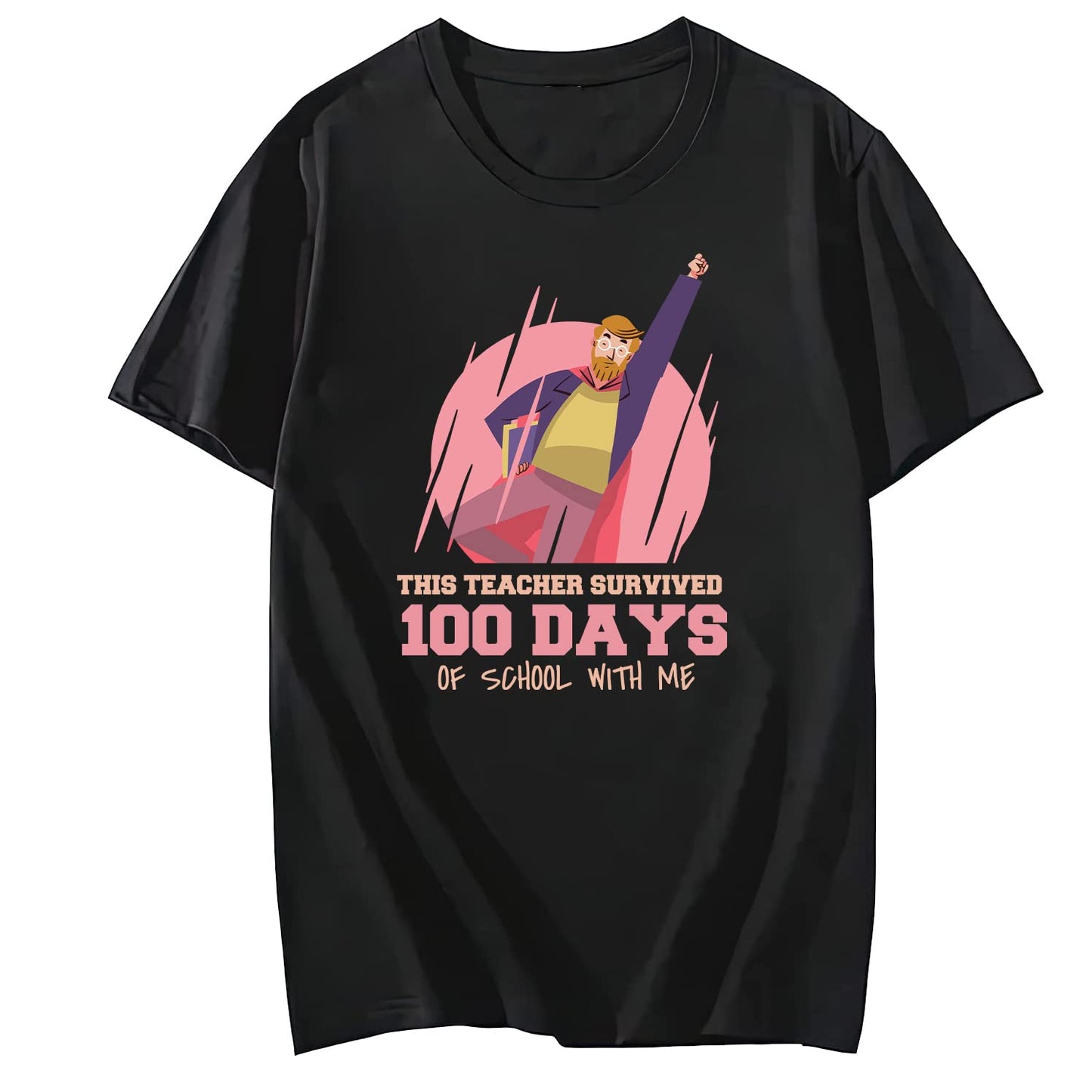 Women 100 Days of Coffee and Chaos Round Neck Short Sleeve T-Shirt Top
