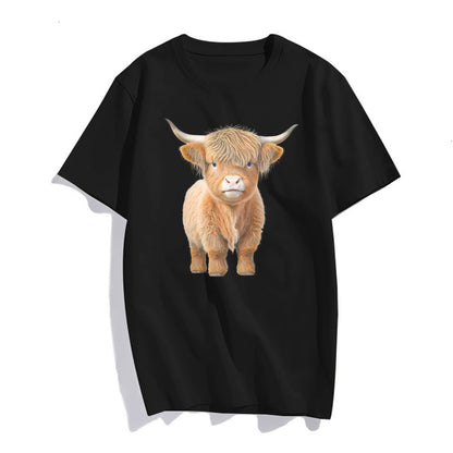 Womens Cute Little Cow Graphic Tees Short Sleeve T Shirts for Women Summer Tops Teen Girl Clothes