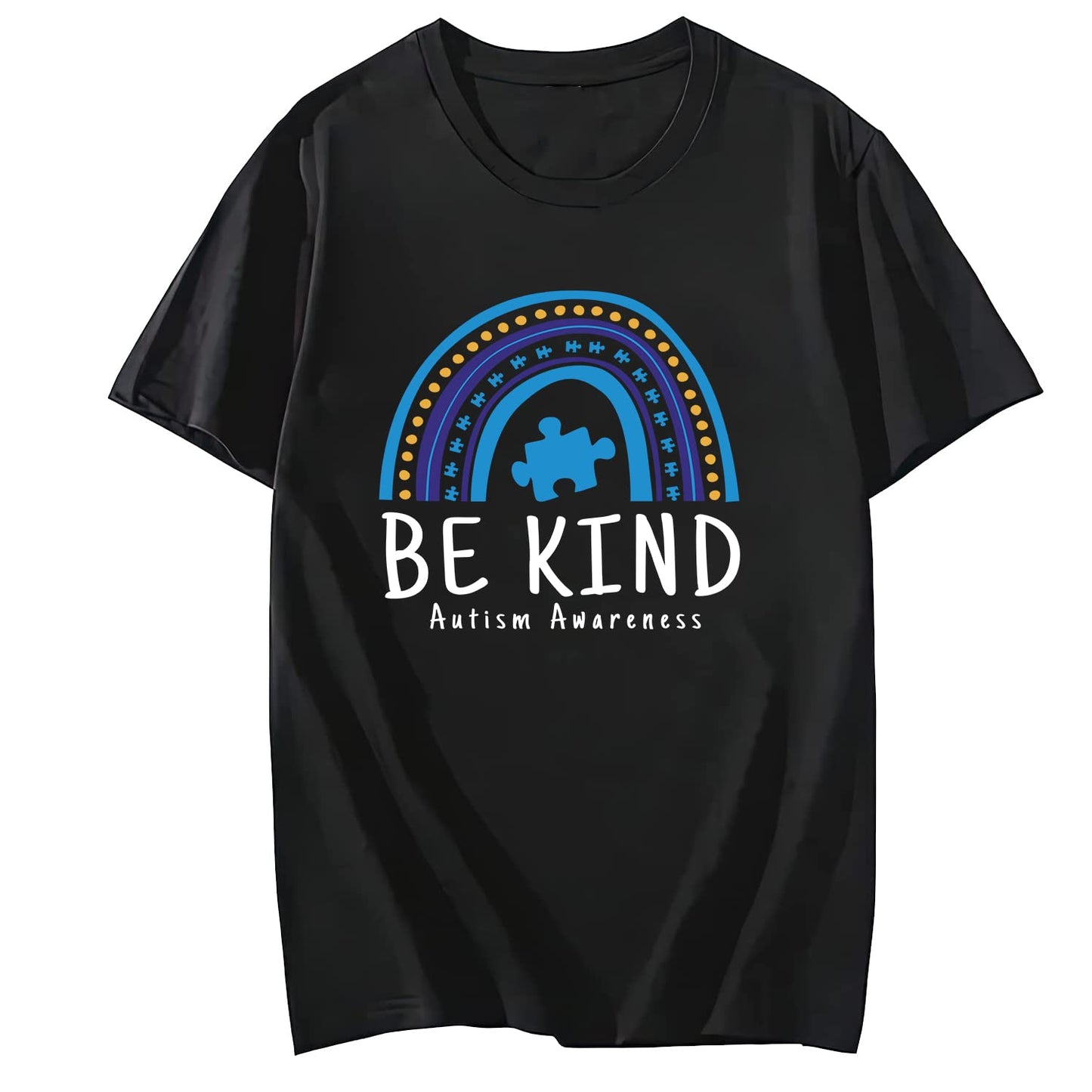 Autism Awareness Short Sleeve Comfort Tops T-Shirts for Women