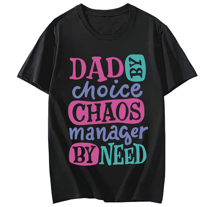 Best Dad Ever Lion Quote Casual Short Sleeve T-Shirt for Women and Men