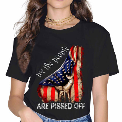 We The People are Pissed Off Vintage US America Flag T-Shirt