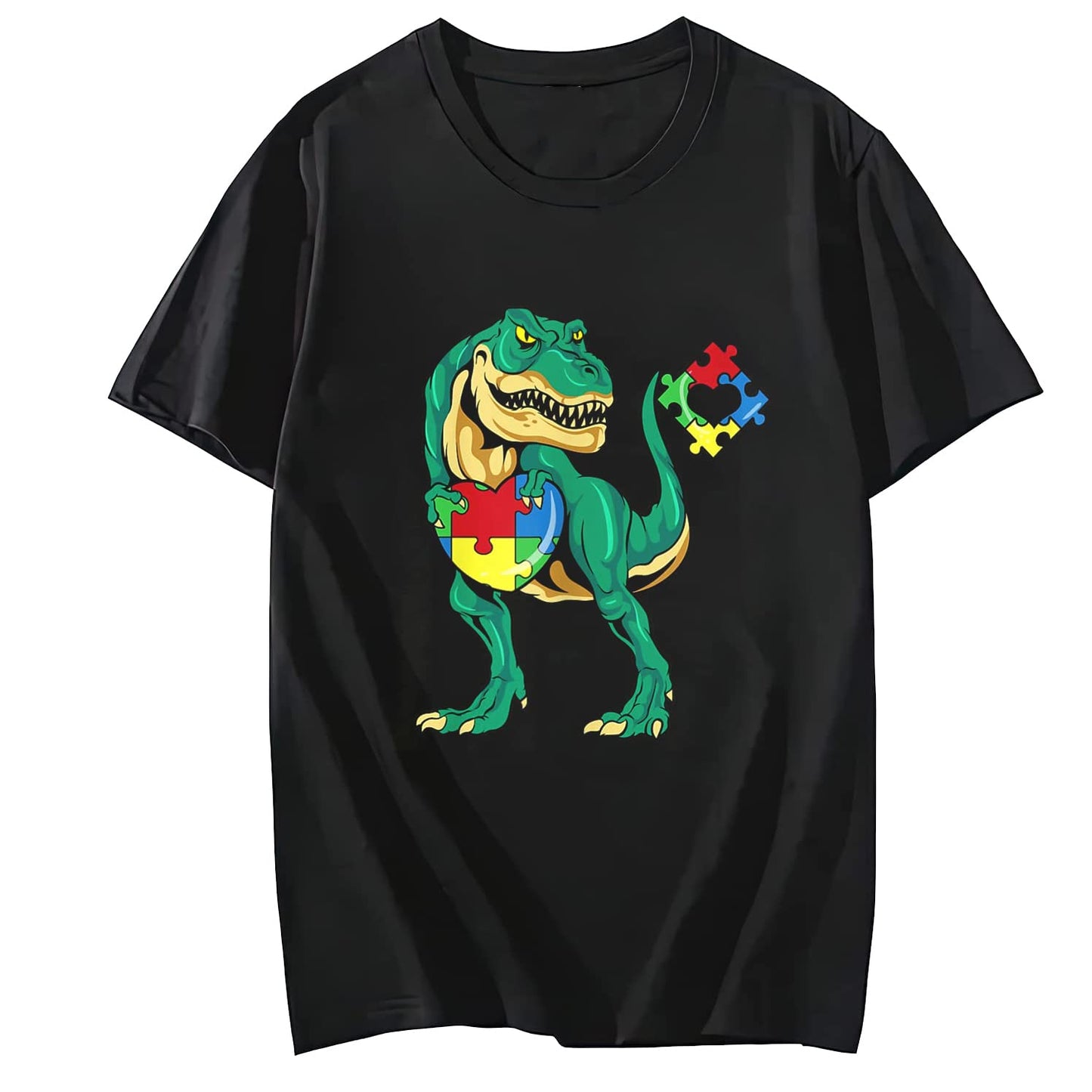 Puzzle Shirt for Women and Men Embrace Differences Dinosaur Autism Awareness T-Shirt
