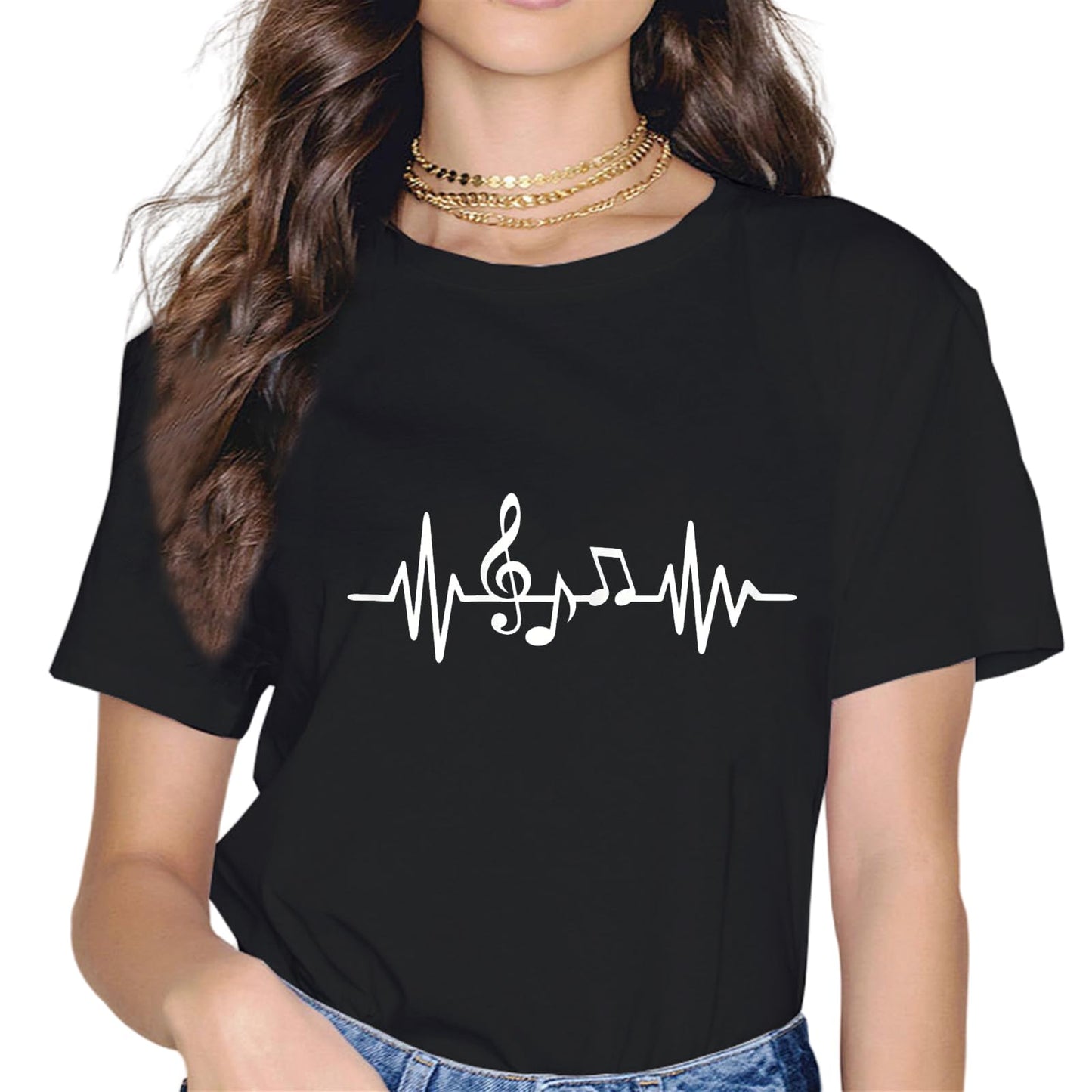 Sassalilly Music Lover Music Notes Musician Music T-Shirt