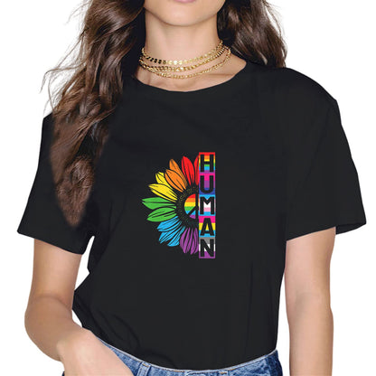 Proud Ally Pride LGBT Day Month Parade Rainbow Casual Short Seelve Gift T-Shirt