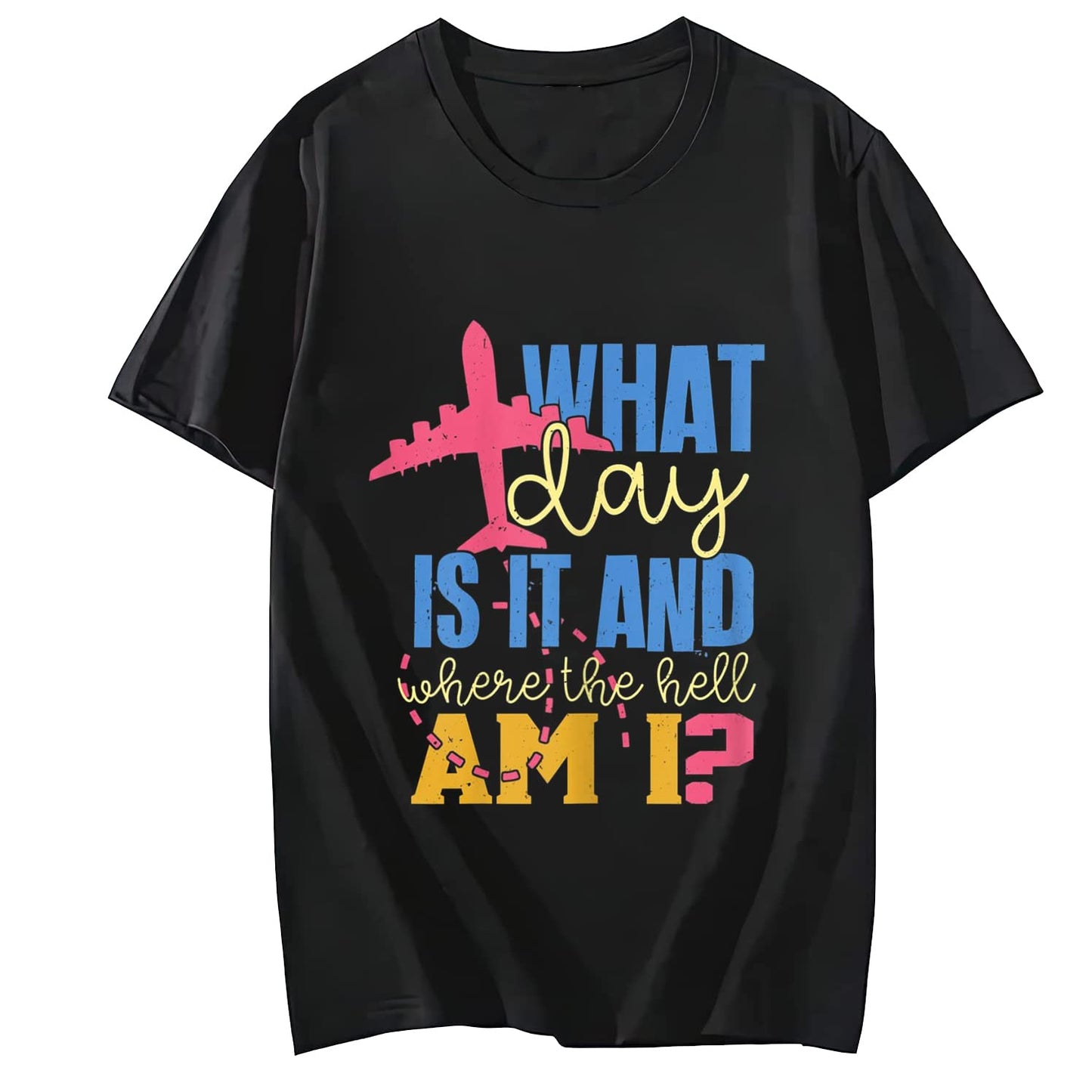 Where Am I? Tshirt Comfortable Round Neck Short Sleeved Top Shirt