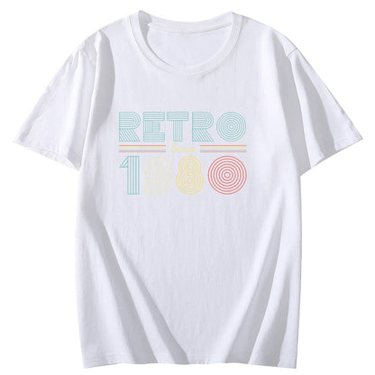 Retro Year Shirt for Women Short Sleeve Comfort Tops T-Shirt