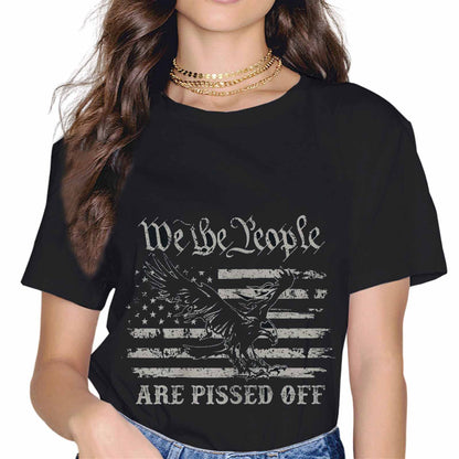 We The People are Pissed Off Vintage US America Flag T-Shirt