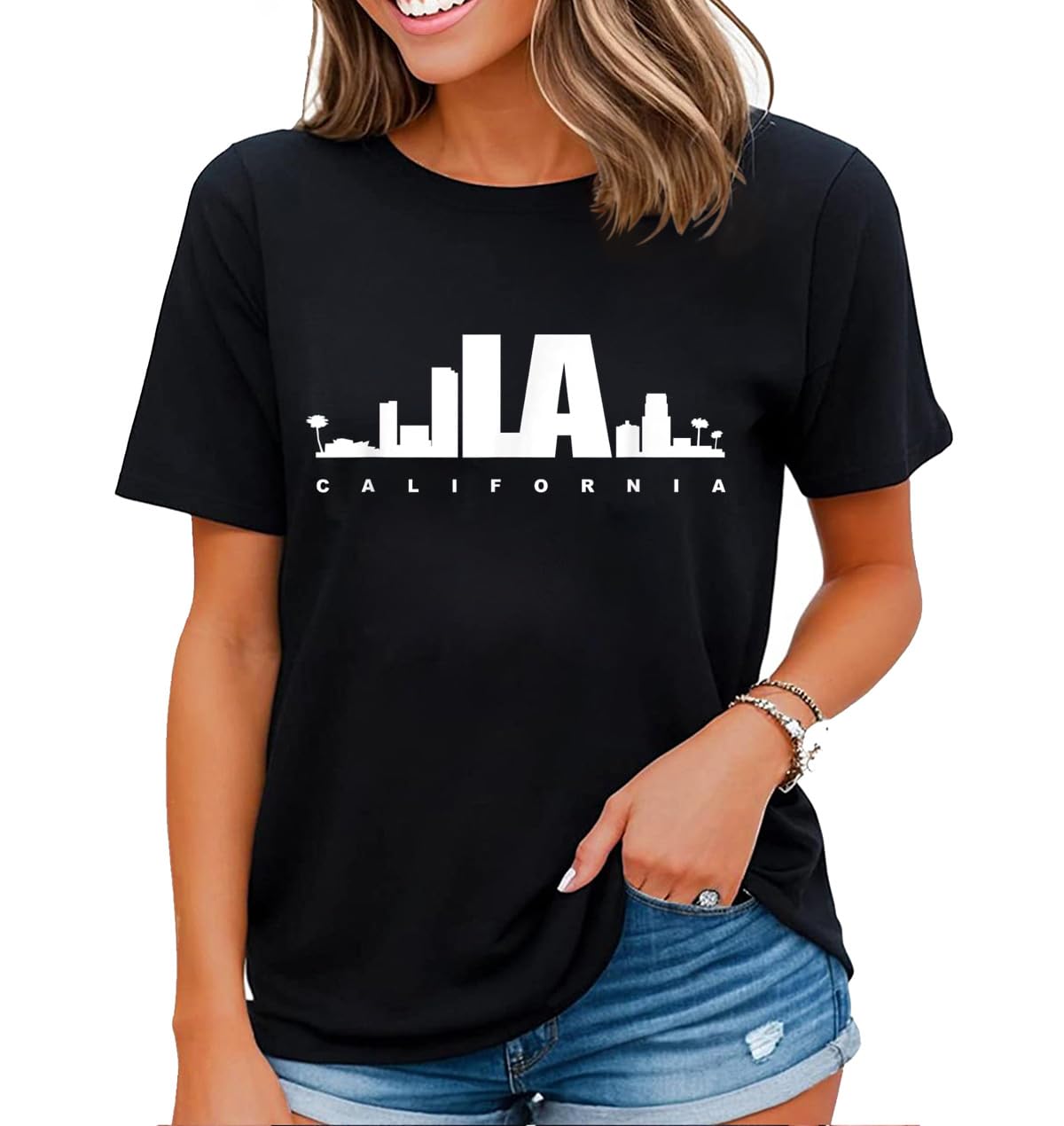 Funny Los Angeles Sunset Tee - Women's Vintage Souvenir Gift