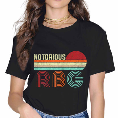 Women Notorious RBG Ruth Bader Ginsburg Shirts Political Feminist Casual Short Seelve Gift T-Shirt