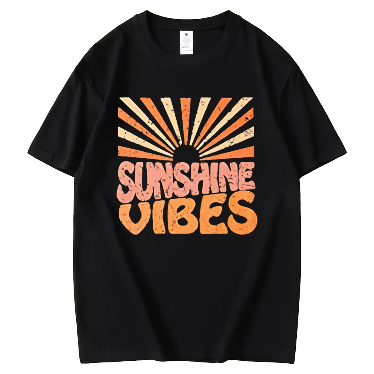 Womens Sunshine Graphic Shirt Funny Summer Short Sleeve O-Neck Tops
