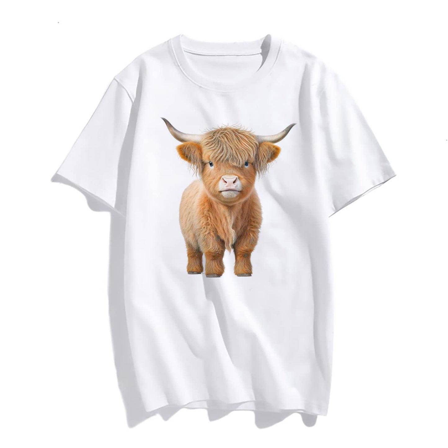 Womens Cute Little Cow Graphic Tees Short Sleeve T Shirts for Women Summer Tops Teen Girl Clothes